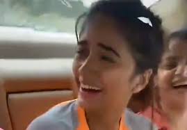 Nisha Guragain lot of fun in car with her friends | Instagram live video  clip