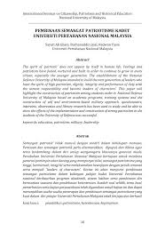 Contoh karangan langkah memupuk semangat patriotisme di dalam kalangan masyarakat di malaysia. Pdf Pembinaan Semangat Patriotisme Kadet Universiti Pertahanan Nasional Malaysia