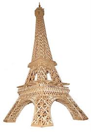 Assemble wood pieces and then paint! 3d Eiffel Tower Construction Manual Build Your Own Wooden Replica In 2021 Eiffel Tower Tower Tower Models