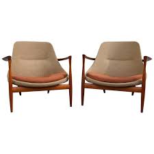 Exceptional Pair Of Teak Kofod Larsen Elizabeth Chairs Mid Century Lounge Chairs Danish Modern Lounge Chair Teak Lounge Chair