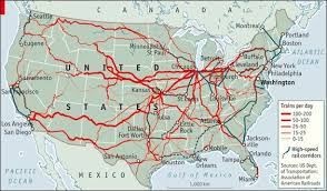 Future Of American Railways Train Posters America Map Route Map