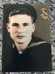 BUCK PATE US NAVY D-DAY LCT 649 VETERAN RARE SIGNED PHOTO