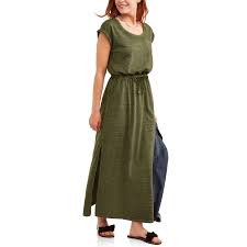 Time And Tru Women S Burnout Maxi Dress Blue Dresses Walmart Outfits Fashion