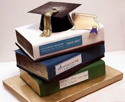 Graduation Cake Book Titles Are The Schools The Grad Attended Graduation Cakes School Cake Book Cakes