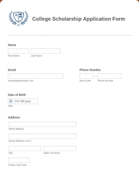 The funding organization can also assess if the application complements its objectives. College Scholarship Application Form Template Jotform