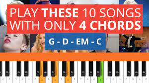 In c major, that means c, f and g. Play These 10 Songs With Only 4 Chords On Piano Youtube