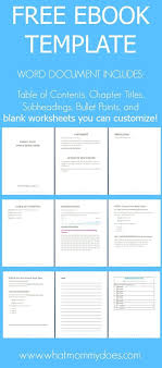 Free Ebook Template Preformatted Word Document Ebook Writing Ebook Template Writing A Book