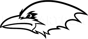 A virtual museum of sports logos, uniforms and historical items. How To Draw The Ravens Logo Step By Step Drawing Guide By Dawn Dragoart Com
