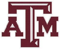 Light mocha linen with crescent colours and dmc floss. Counted Cross Stitch Pattern Texas A M Aggies Logo The Cross Stitch Guy