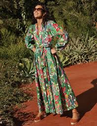 Buy the best and latest robe coton longue on banggood.com offer the quality robe coton longue on sale with worldwide free shipping. Robe Longue Amelia En Coton Feuille De Palmier Motif Paradise Jungle Boden Fr