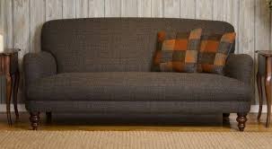 * upholstered in harris tweed c001ym main wool and genuine medium brown leather. Harris Tweed Braemar Midi Sofa