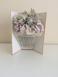 Handmade Folded Book Art Folded Vase Flowers Thank You Gift Birthday Display Folded Book Art Book Art Book Folding Patterns Free
