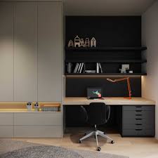 Small home office desk mesa home office office nook small workspace mini office black office office table inspiration design interior inspiration. 20 Black And White Home Office Ideas Photos Home Stratosphere