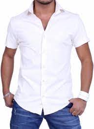 Chez ebay 70,45 € ttc frais de livraison inclus. Chemise Homme Manche Courte Cintre Blanche 321 6000