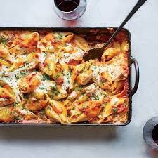 Pork And Ricotta Stuffed Jumbo Shells Baked Pasta Dishes Wine Recipes Stuffed Shells Recipe