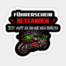 Wenn man bestanden hat, bekommt die zentrale ne nachricht maria mustermann hat bestanden & daraufhin wird dann der fuehrerschein. Autocollants Fahrschule Teepublic Fr