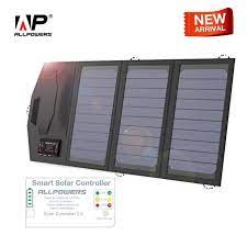 Allpowers Solar Battery Charger Mobile Power Bank 6000mah Portable 5v 15w Dual Usb Travel Outdo Solar Panel Charger Solar Battery Charger Portable Solar Panels