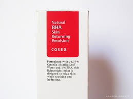 After cleansing and toning use natural bha skin returning emulsion before your cream step or. Sakuranko Cosrx Natural Bha Skin Returning Emulsion Review