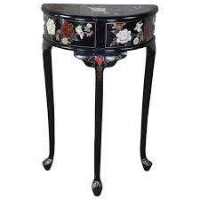 Half moon console table with drawer. Half Moon Console Table 12 For Sale On 1stdibs