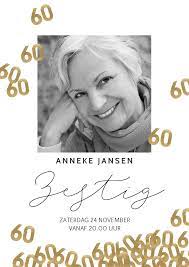 Uitnodiging Verjaardag 60 Jaar Confetti Met Kaartje2go