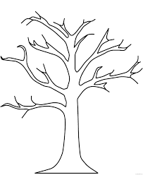 This is a coloring sheet of the fall leaves. Fall Tree Coloring Pages Without Leaves Coloring4free Coloring4free Com