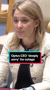 Optus chief executive officer Kelly Bayer Rosmarin has apologised to  customers for its prolonger outage, at a senate estimates hearing. #optus