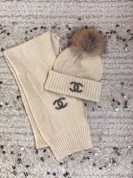 Make sure your yarn is thin enough to pass through the knitting dolly. Vintage 90 39 S Chanel 2 Piece Set Cc Beaded Logo Monogram Signature Beige Cream Knit Scarf With Fur Beanie Skull Cap Hat Rare S M L By Moonstonevintagela From Moonstone Vintage Of
