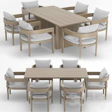 3d Models Table Chair Rh Outdoor Baimain Restangular Table Chair In 2020 Table And Chairs Outdoor Furniture Sets Table