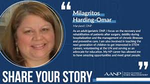 Thank you, Dr. Milagritos Harding-Omar, for sharing your inspiring  testimony of leadership and advocacy! NPs — submit your photos and written  testimony and tell us about your role and what inspired you