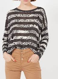 Faites vos choix de soldes liu.jo parmi les produits de nombreuses marques et boutiques en ligne ► ► soldes liu.jo. Soldes Pull Col Rond Fin Imprime Leopard Leopard Black Spots Liu Jo Femme Place Des Tendances