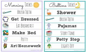 Free Morning And Bedtime Routine Printable Lists Perfect
