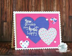 Turn the heart into a card by writing sweet words on it and folding it together. Jaded Blossom You Make My Heart Happy Valentine Card