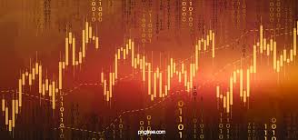 Red Gold Stock Market Data K Line Background Illustration