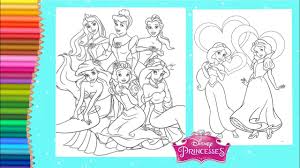 Get some heartwarming magic with the printable disney coloring pages for your kid. Disney Princess Coloring Belle Cinderella Jasmine Ariel Aurora Coloring Pages Youtube