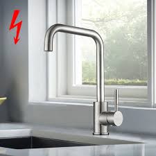Costway kuechenarmatur mit brause spiralfederarmatur also her mit dem geschirr. Niederdruckarmatur Kuche Bonade 360 Drehbar Niederdruck Kuchenarmatur Aus Sus304 Edelstahl Kuche Spultisch Armatur Wasserhahn Kuche Spulbecken Einhebelmischer Mischbatterie Inkl 3 Anschlusse Bon8002d
