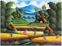 Jual lukisan sawah panen padi dengan berbagai macam corak, antara lain; Wei Yan Liberation101 Profile Pinterest