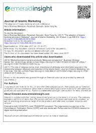 For the purposes of section 140b of the ita, the company is deemed to receive interest income on loans given to the directors from internal funds from 1.4.2014. Pdf The Adoption Of Islamic Banking Services In Malaysia