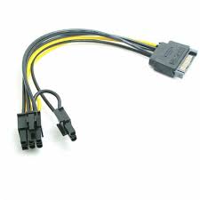 Cable Alimentation 6 Broches Pci Express Vers 2 X Pcie 8 (6+2) Carte  Graphique - Accessoires Informatique