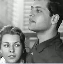 JOE DASSIN and DOROTHY SHERRICK, his girlfriend from the time he was a  student at the University of Michigan, U.S.A. (@1960). Joe dedicated her  one of his short novels.