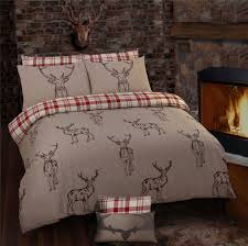 Stag Beige King Size Cotton Rich Reversible Tartan Duvet Cover 230cm X 220cm Bedroom Duvet Cover Bedroom Duvet Bed Comforter Sets