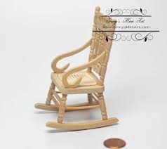 1 12 Dollhouse Miniature Unpainted Rocking Chair Unfinished Etsy Dollhouse Miniatures Miniatures Miniature Furniture