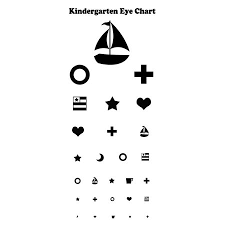 kindergarten eye chart poster 13x19