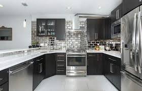 White Kitchen Black Subway Tile Backsplash Novocom Top