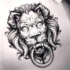 Awesome Lion Face Knocker Lion Head Tattoos Tattoo Design Drawings Tattoo Art Drawings