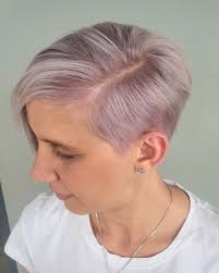 Pastel lilac shadow root and full lift with an asymmetrical long pixie,  full makeover! #deaconshairsalon #hair #hairtransformation #hairmakeover  #beforeandafter #haircolour #haircolor #haircut #haircuts #lilac #purple  #purplehair #matrixcolor ...