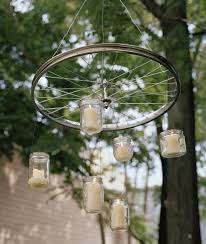 Bike Wheel Chandelier Upcycling Ideen Fahrradreifen Deko Fahrrad