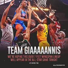 We Re Hoping This Over 7 Feet Wingspan Lineup Will Appear In The All Star Game Tonight Basketball Players Nba Star Games Basketball Players