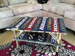 Goalie Stick Coffee Table For The Mancave Hockey Stick Furniture Goalie Stick Hockey Decor