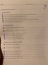 It is large and flat, named soleus due to its resemblance there are four muscles in the deep compartment of the posterior leg. Solved Names Date Lab Time Laboratory Report Exercise 7 Chegg Com