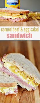 This Corned Beef And Egg Salad Sandwich Recipe Might Seem A Little Strange But It S Often The Unusual Co Egg Salad Sandwich Recipe Sandwiches Sandwich Recipes